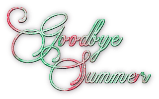 soave text goodbye summer pink green - фрее пнг
