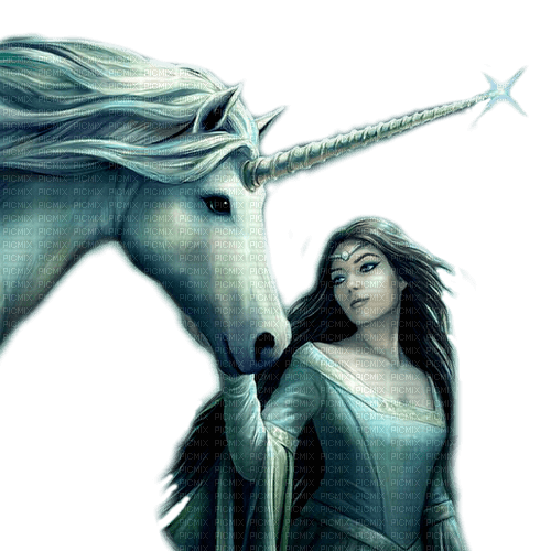 fantasy woman and unicorn nataliplus - δωρεάν png