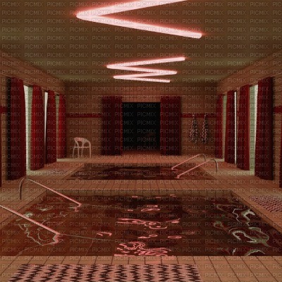 Red Neon Swimming Pools - gratis png