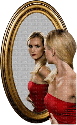 miroir avec femme.Cheyenne63 - darmowe png