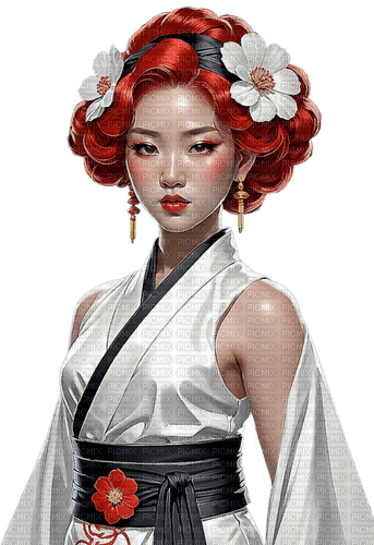 ♡§m3§♡ female Asian red spring image - PNG gratuit