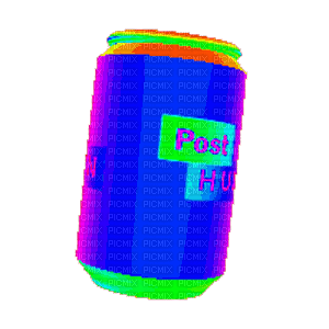 rainbow can, rainbow , can , post , human , text , heatmap , animated , gif  , 3d , drink , soda , eyestrain , rotate , spin - Free animated GIF - PicMix