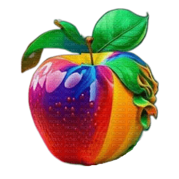 Яблоко арт - zdarma png