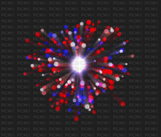 Patriotic Fireworks Background - Animovaný GIF zadarmo