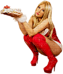 Kaz_Creations Woman Femme Red Christmas Noel - ingyenes png