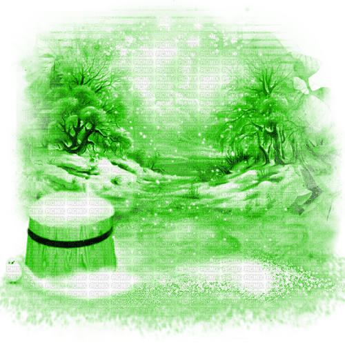 Winter.Cluster.Green - Free PNG