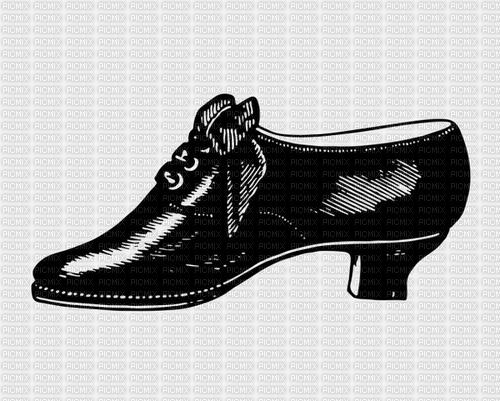 Vintage female shoes black souliers zapatos - gratis png