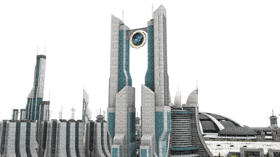 skyline city science fiction, sunshine3 - PNG gratuit