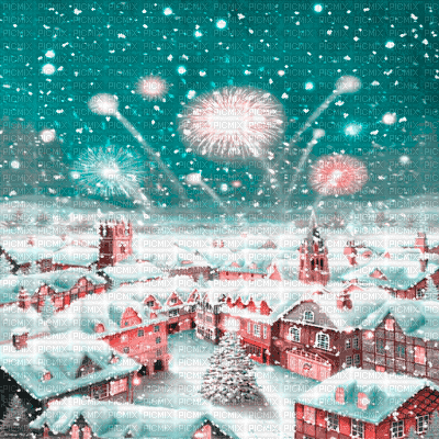 Y.A.M._Winter New year background - Nemokamas animacinis gif