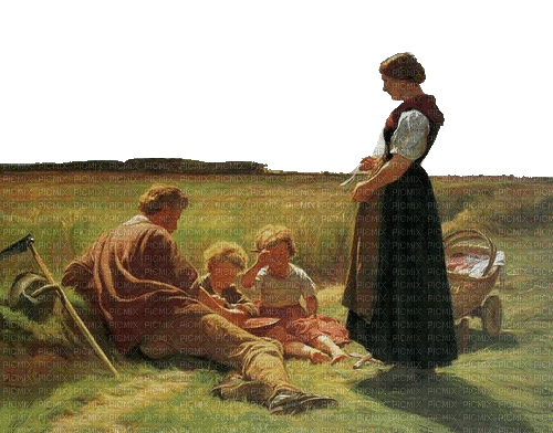 Bauern, Familie, Vintage - Ingyenes animált GIF