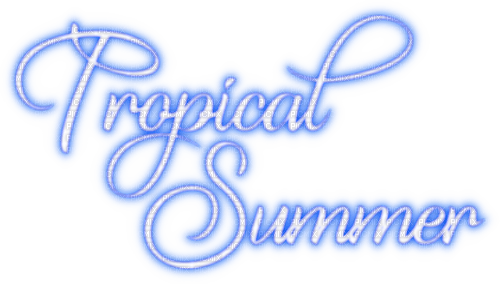 Tropical Summer Text - PNG gratuit
