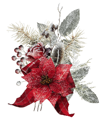 Winter.Noël.Christmas.flower.Victoriabea - GIF animé gratuit