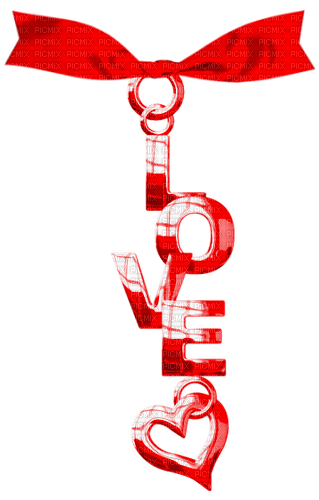 Hanging.Love.Heart.Charm.Red - png gratuito