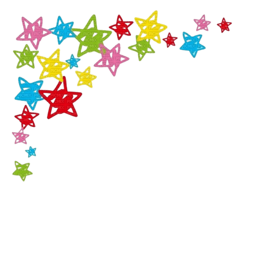 colorful star drawing - kostenlos png