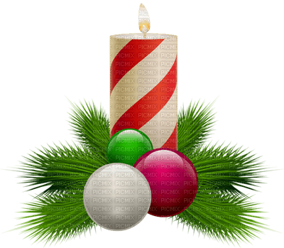 Kaz_Creations Christmas  Candles Decorations Baubles Balls - png ฟรี