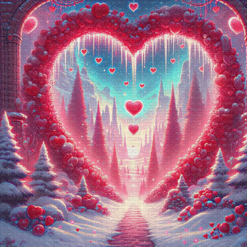 ♥❀❀❀❀ sm3 heart  landscape vday  gif red - 無料のアニメーション GIF