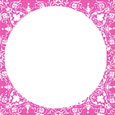 Pink Lace Circle Frame - GIF animado gratis