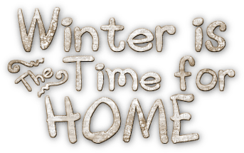 soave text winter time for home sepia - безплатен png