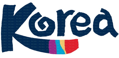 Korea text logo - png gratis
