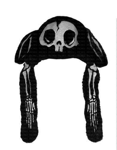 emo skeleton hat - zdarma png