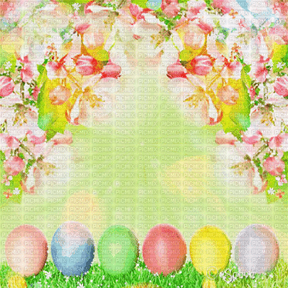 soave background animated easter eggs branch - GIF เคลื่อนไหวฟรี