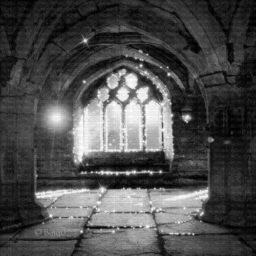 Y.A.M._Gothic Fantasy Interior black-white - Ingyenes animált GIF