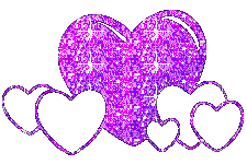 coeur scintillant violet - GIF animé gratuit