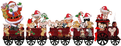Christmas Train - Animovaný GIF zadarmo