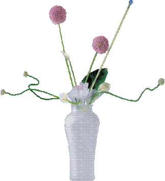 maj vase fleurs - Gratis animerad GIF
