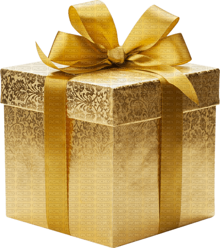 Gift.Box.Gold - png grátis