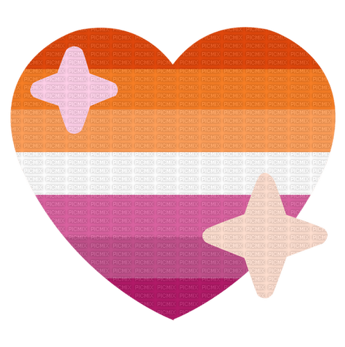 Lesbian pride heart emoji - zdarma png