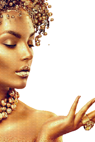 golden woman - Free animated GIF