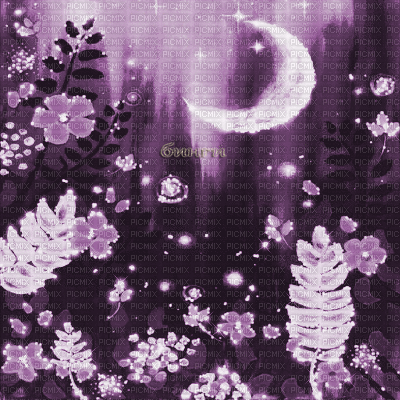 Y.A.M._Art Japan landscape background purple - GIF เคลื่อนไหวฟรี