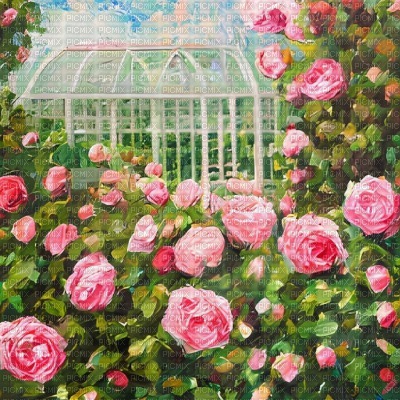 Pink Rose Garden and Glass House - безплатен png