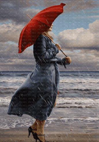 Rena Hintergrund Frau Regen Rain - Gratis animeret GIF