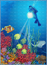 Pixel Ocean - GIF เคลื่อนไหวฟรี
