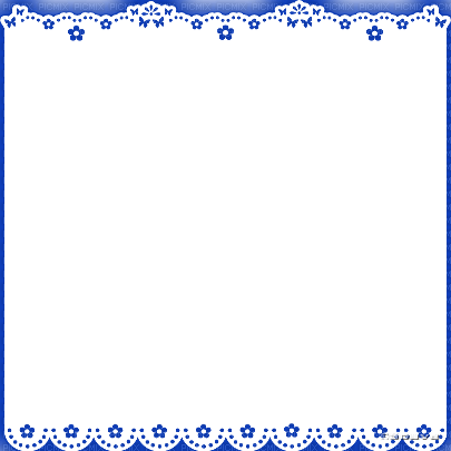 soave frame vintage deco art lace shadow blue - Free PNG