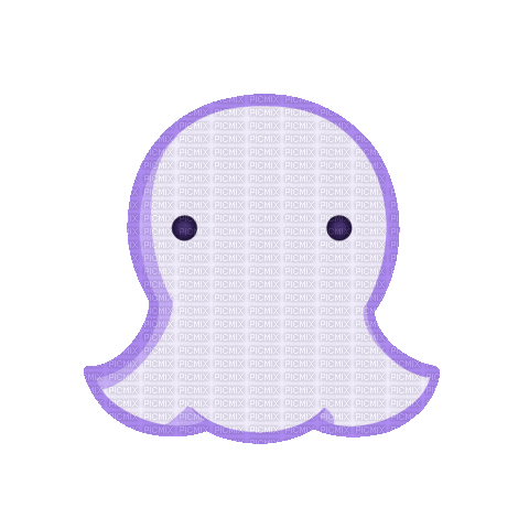 Purple Ghost Halloween - GIF animado grátis