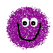 Smiley violet content - Gratis animerad GIF