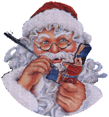 Weihnachtsmann, vintage - Gratis animeret GIF