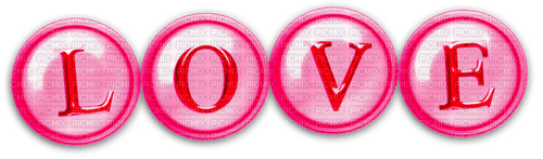 Love.Text.Circles.Pink.Red - nemokama png