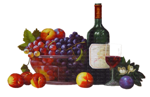 Fruits Bouteille Vin:) - png gratis