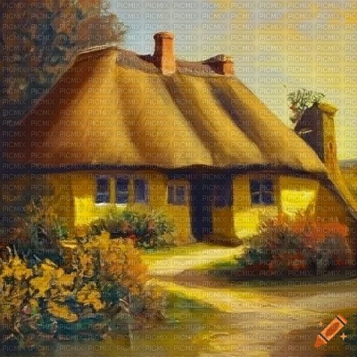 Yellow Country Cottage - ücretsiz png