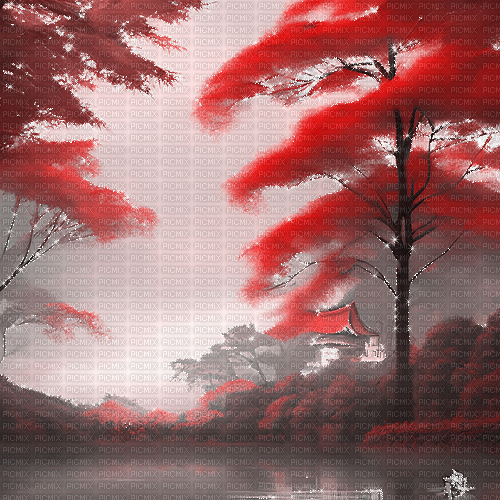 kikkapink autumn pink teal oriental asian fond - 免费动画 GIF