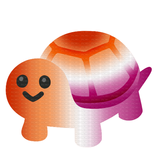 Lesbian wlw pride turtle emoji - δωρεάν png