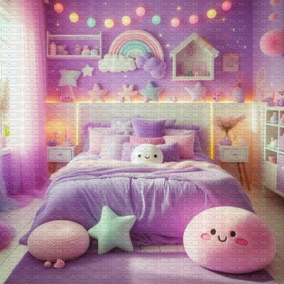 Kawaii Lilac Bedroom - kostenlos png