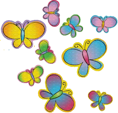 butterflies - GIF animado grátis
