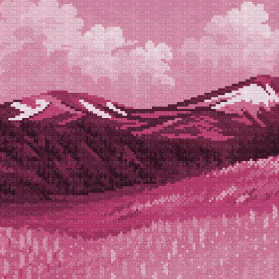 Pink Retro Hills - Ilmainen animoitu GIF