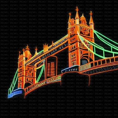 Neon London Bridge - nemokama png