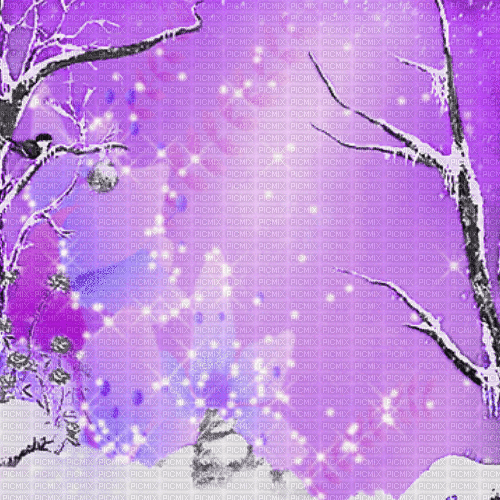 ME / Bg.animated.winter.snow.tree.purple.idca - Ingyenes animált GIF